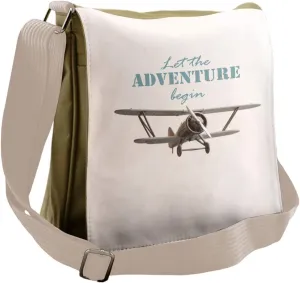 Ambesonne Adventure Messenger Bag, Tropical Summer Plane, Unisex Cross-body