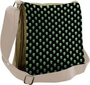 Ambesonne Alien Messenger Bag, Martian Design, Unisex Cross-body