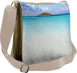 Ambesonne Beach Messenger Bag, Carribean Ocean Island, Unisex Cross-body