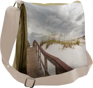 Ambesonne Beach Messenger Bag, Tropical Gulf Island, Unisex Cross-body