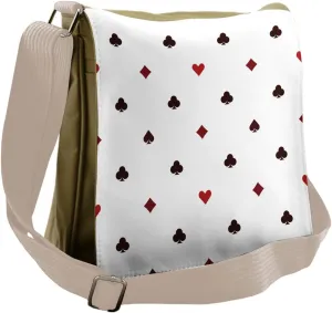 Ambesonne Casino Messenger Bag, Gambling Club Minimalist, Unisex Cross-body