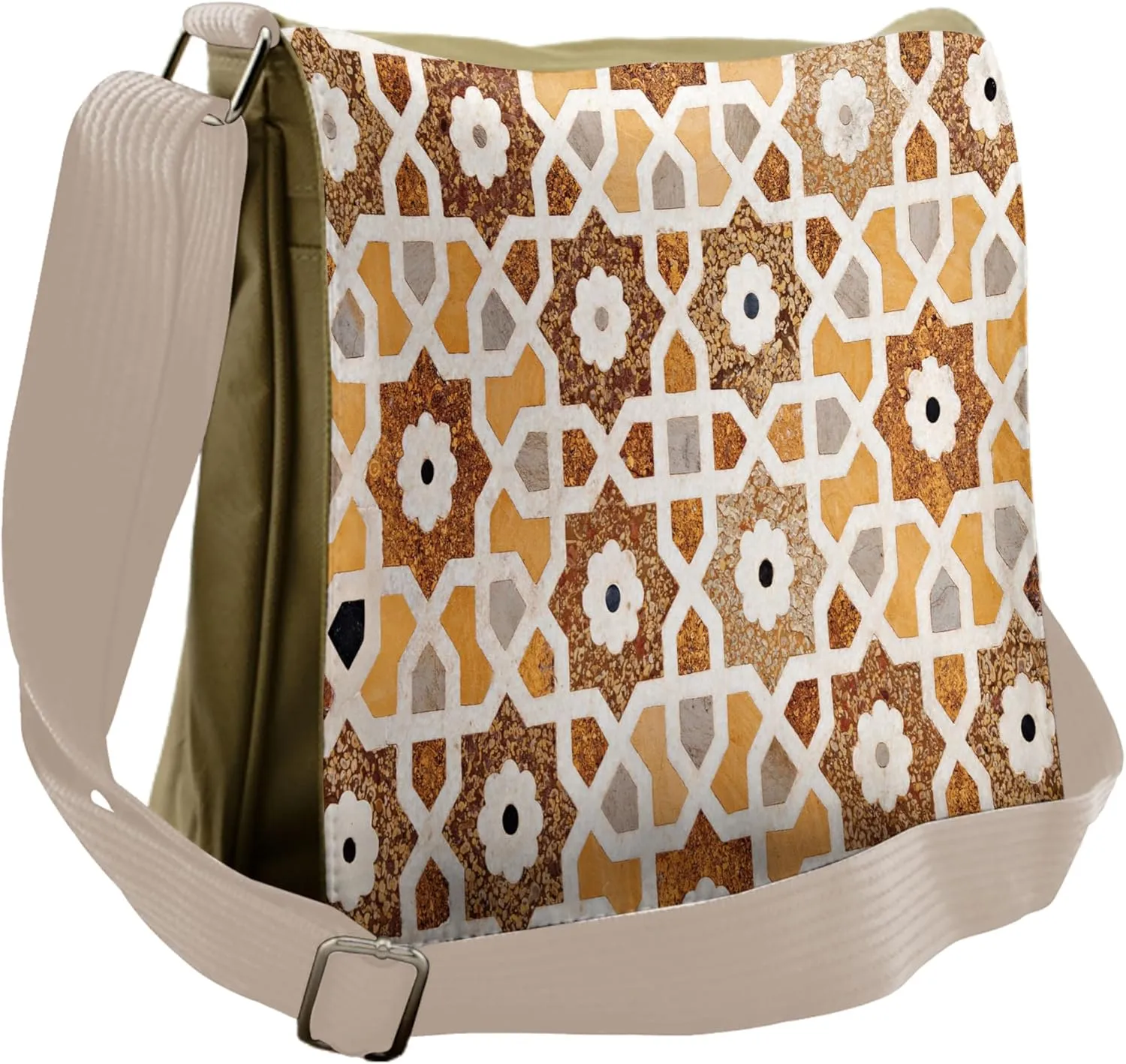 Ambesonne East Messenger Bag, Taj Mahal Tomb Building, Unisex Cross-body