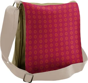 Ambesonne Eastern Messenger Bag, Sun Inspired Ethnic, Unisex Cross-body
