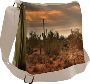Ambesonne Landscape Messenger Bag, Dramatic Shady Desert, Unisex Cross-body