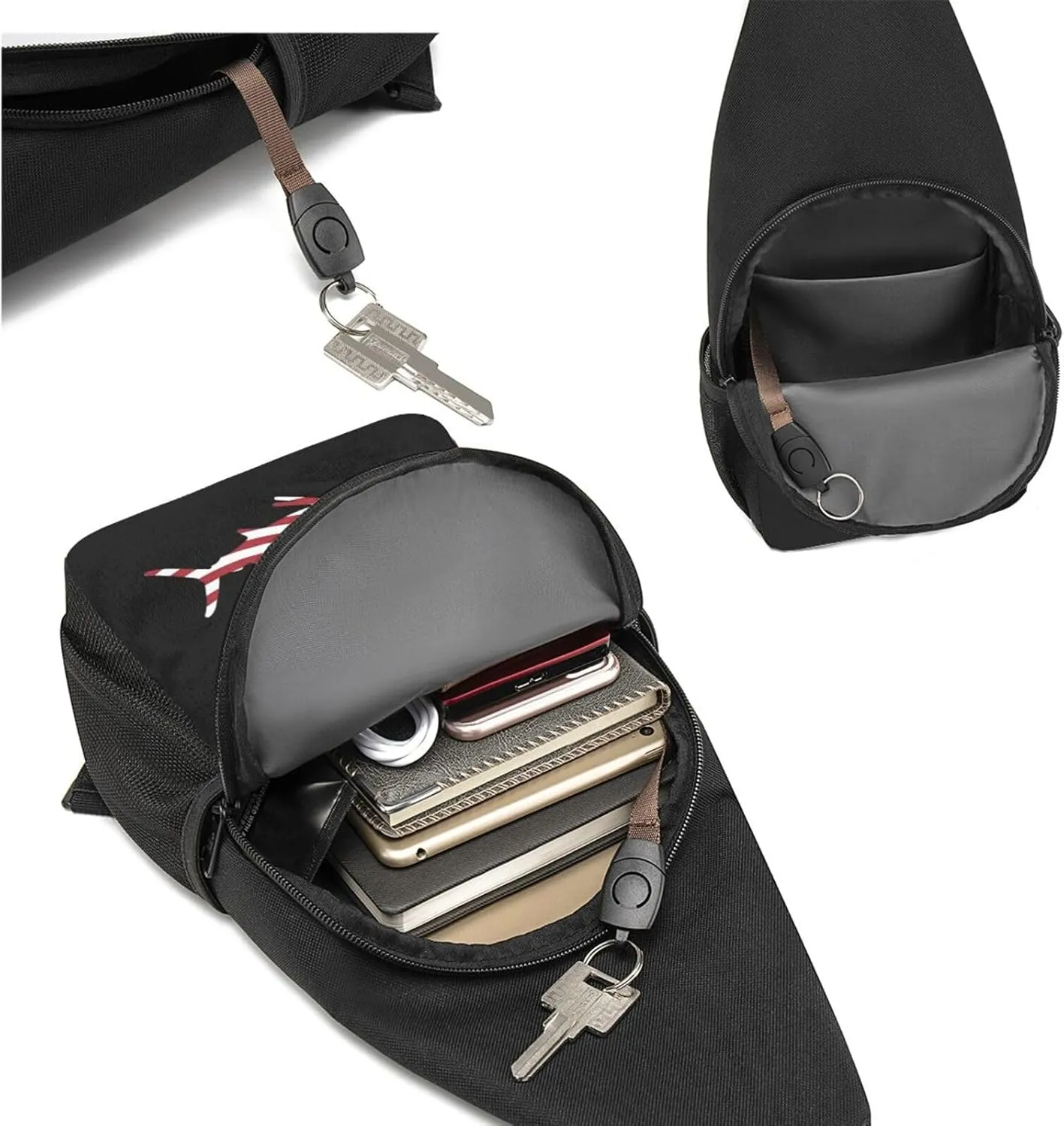 American Flag Sailfish Fish Adjustable Fanny Pack Waist Bag For Travel Sports