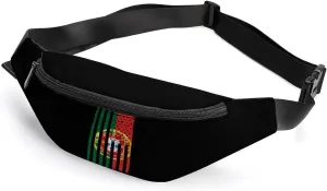 American Portugal Flag Fanny Pack for Men Women Lightweight Belt Bag Waist Bag Pack for Travel Sports