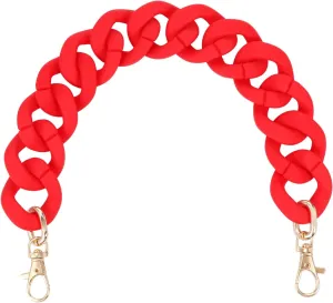 Amosfun Red Chunky Chain Strap Acrylic Chain Luxury Handbag Strap Replacement Purse Clutches Handles for Purse Handbags DIY Crafts