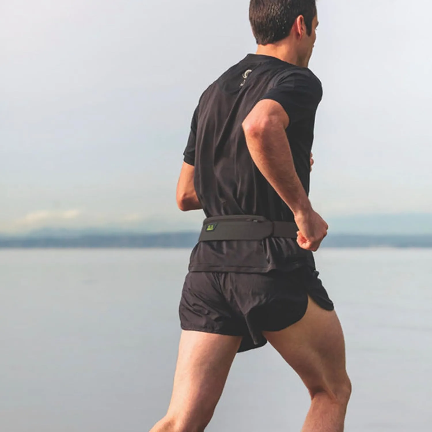 Amphipod AirFlow MicroStretch Plus Belt, Ultra-Light Minimalist Runners Waist Pack Bag for Running & Walking, Men & Women - Purple/Silver