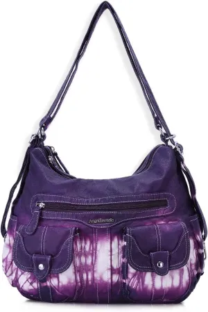 Angel Barcelo Women Multifunctional Soft Leather Handbag Purses Shoulder Hobo Backpack Crossbody Zipper Bag with Pocket