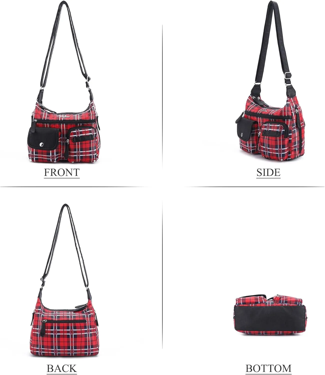 Angelkiss Crossbody Bags for Women, Ladies Shoulder Handbags and Purses Medium Faux Leather Pocketbooks