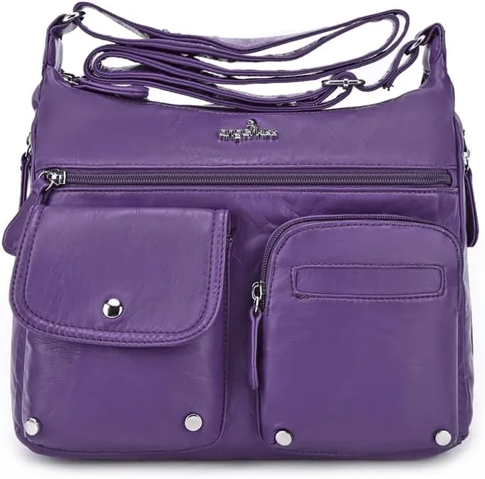 Angelkiss Crossbody Bags for Women, Ladies Shoulder Handbags and Purses Medium Faux Leather Pocketbooks