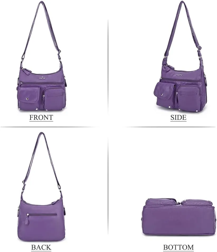 Angelkiss Crossbody Bags for Women, Ladies Shoulder Handbags and Purses Medium Faux Leather Pocketbooks