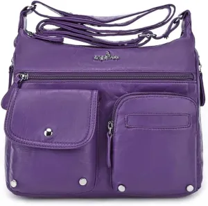 Angelkiss Crossbody Bags for Women, Ladies Shoulder Handbags and Purses Medium Faux Leather Pocketbooks