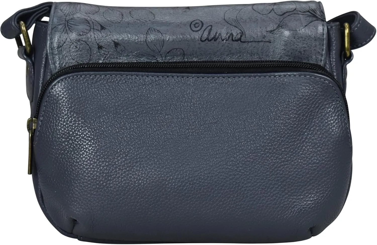 Anna by Anuschka Women's Hand-Painted Leather Crossbody Saddle Bag