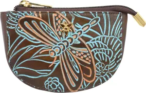Anuschka Women's Original Hand-Painted Genuine Leather Zip Pouch Purse