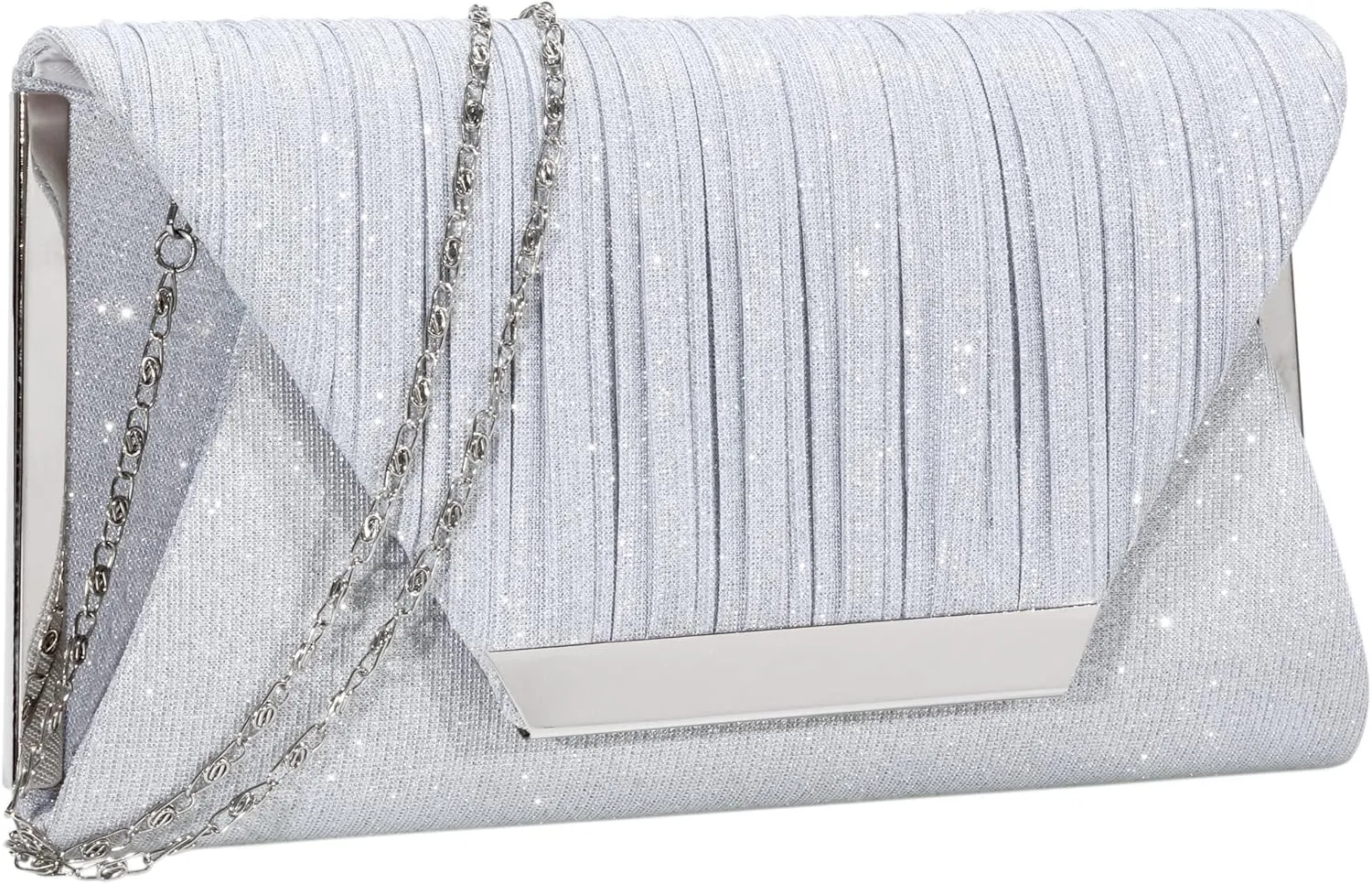 AO ALI VICTORY Glitter Clutch Purses for Women Evening Bags Clutches Flap Envelope Handbags Large Wedding Party Prom Purse