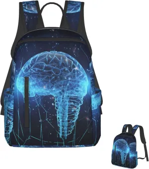 Artificial Intelligence Brain Backpack for Women Men Laptop Backpack Casual Daypack Work Travel Computer Backpack