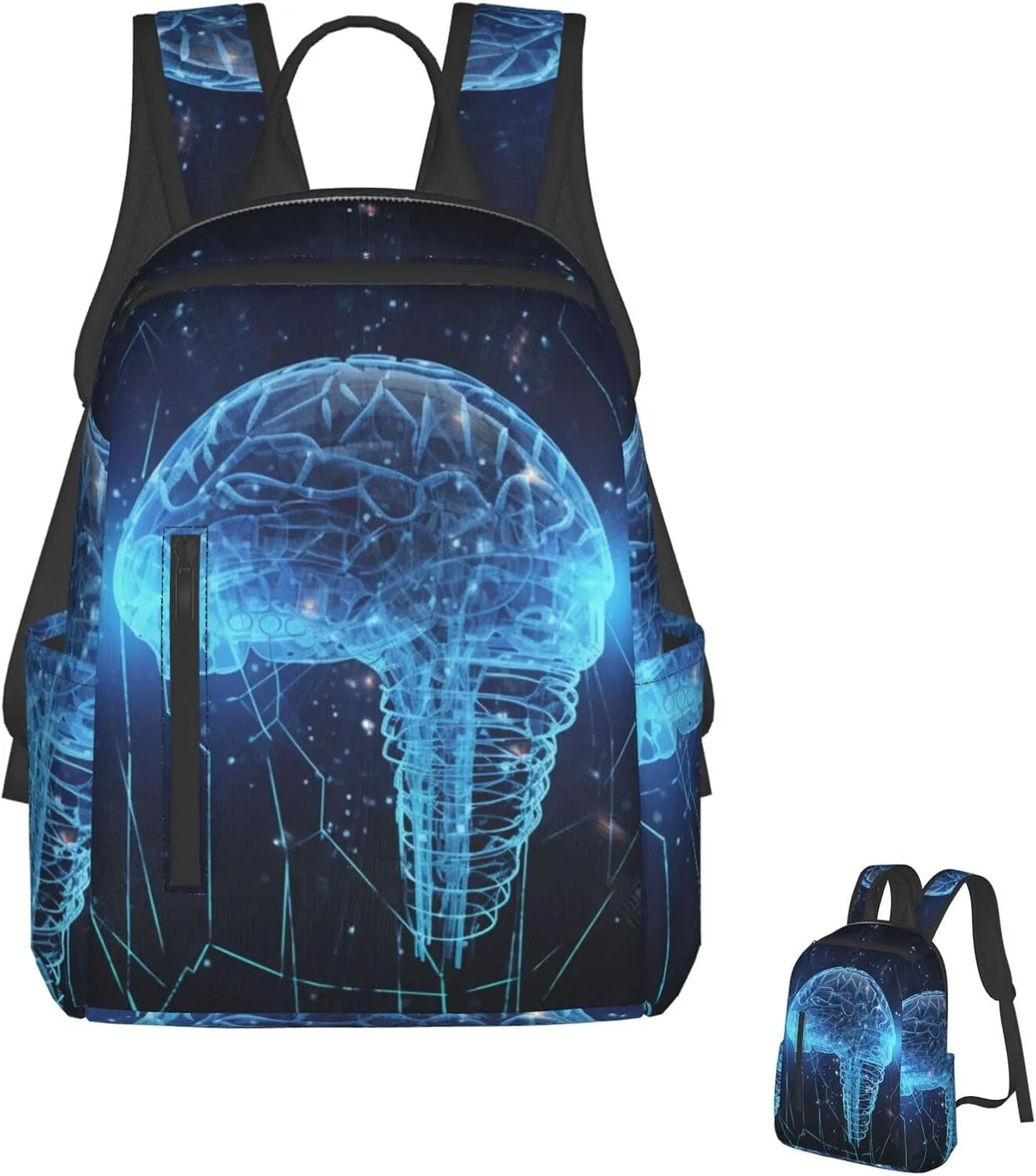 Artificial Intelligence Brain Backpack for Women Men Laptop Backpack Casual Daypack Work Travel Computer Backpack