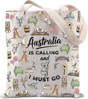 Australia Lover Gift Australia Is Calling And I Must Go Tote Bag Australia Landmark Theme Gift Travel Lover Gift (Australia)