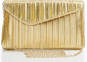 BABEYOND Clutch Purses for Women - Evening Bag Pleated Flap Clutch for Formal Party Cocktail Prom Wedding Handbags