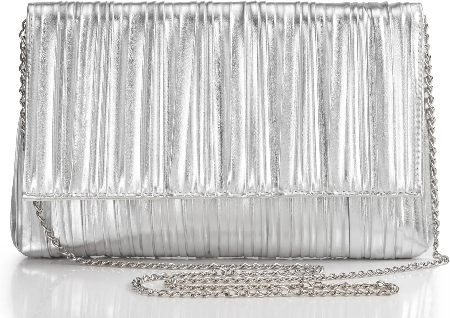 BABEYOND Clutch Purses for Women - Evening Bag Pleated Flap Clutch for Formal Party Cocktail Prom Wedding Handbags
