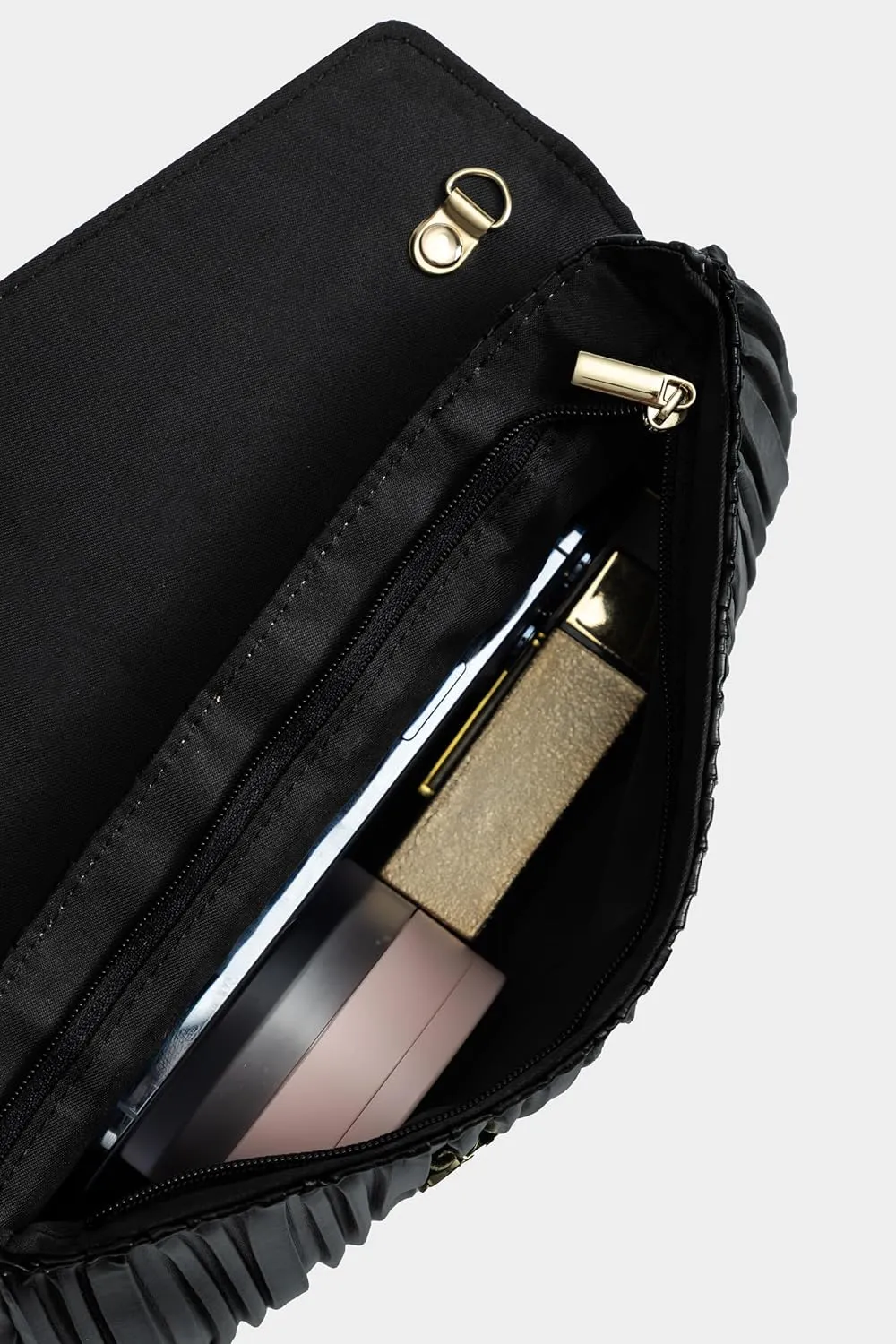BABEYOND Clutch Purses for Women - Evening Bag Pleated Flap Clutch for Formal Party Cocktail Prom Wedding Handbags