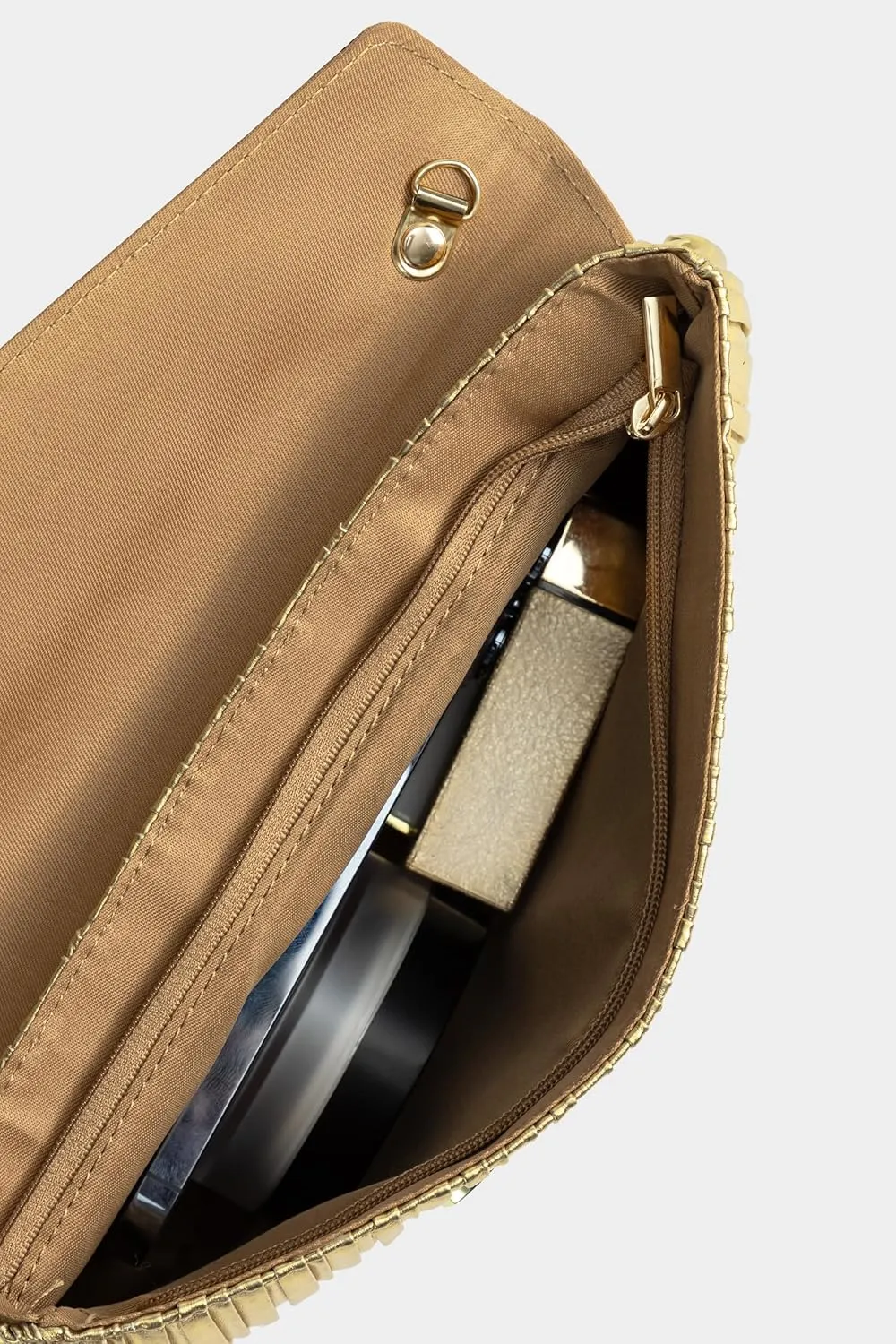 BABEYOND Clutch Purses for Women - Evening Bag Pleated Flap Clutch for Formal Party Cocktail Prom Wedding Handbags