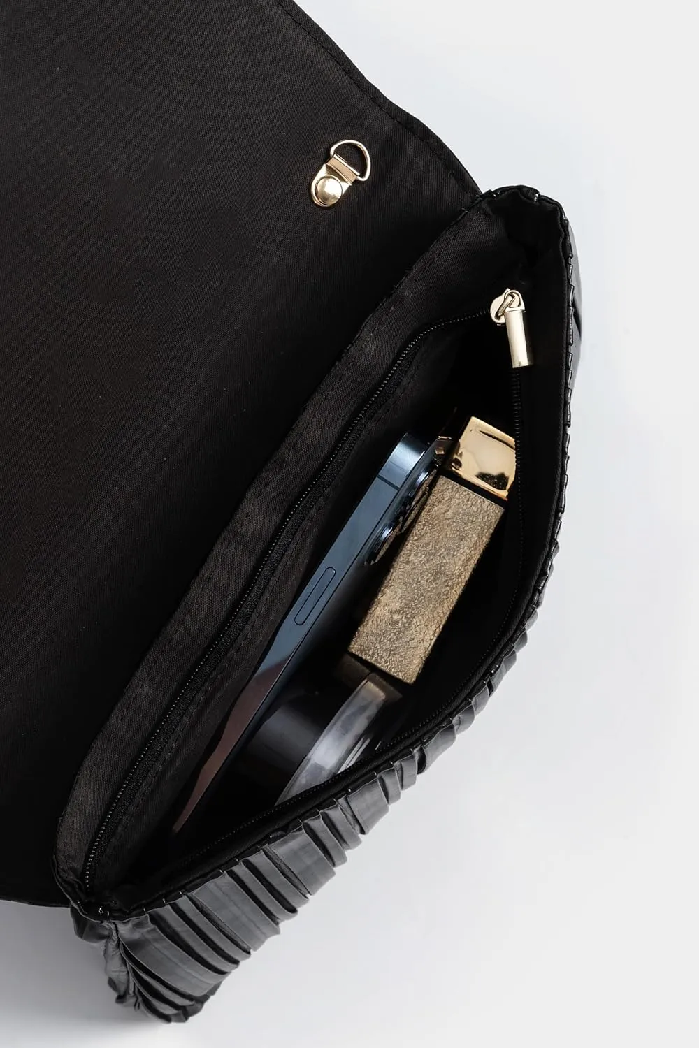 BABEYOND Clutch Purses for Women - Evening Bag Pleated Flap Clutch for Formal Party Cocktail Prom Wedding Handbags