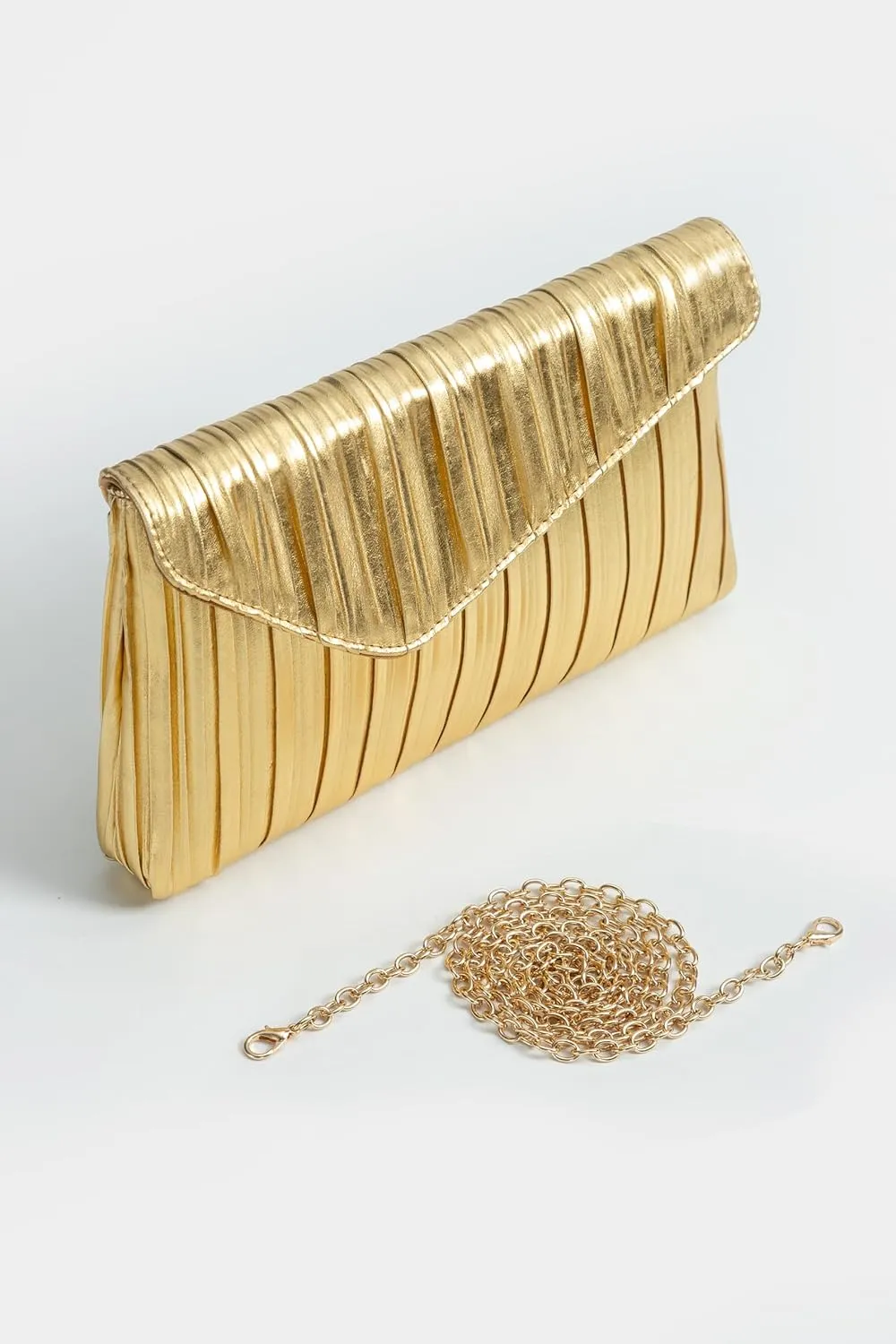 BABEYOND Clutch Purses for Women - Evening Bag Pleated Flap Clutch for Formal Party Cocktail Prom Wedding Handbags