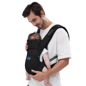 Baby Carrier Newborn to Toddler, Cozy Baby Wrap Carrier(7-44lbs), with Hook&Loop for Easily Adjustable, Soft Fabric,Breathable Black