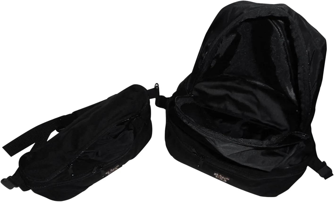 Backpack/Fanny Pack Convertible.top Portion Folds Inside,2-in-1 Expandable Waist Backpack