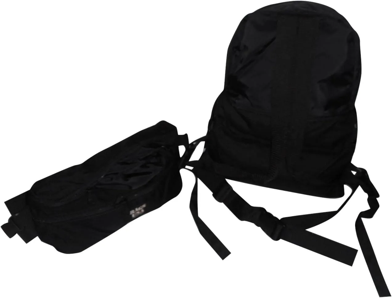 Backpack/Fanny Pack Convertible.top Portion Folds Inside,2-in-1 Expandable Waist Backpack