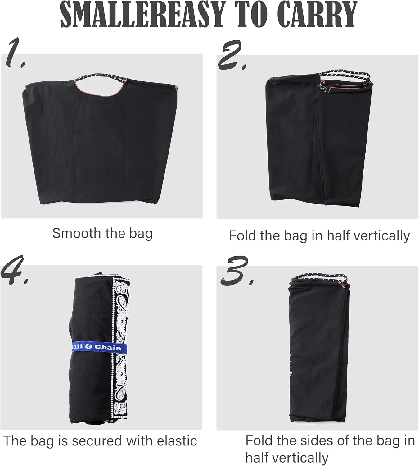 Ball&Chain Stylish Embroidered Nylon Tote Bag for Women - Perfect for Shopping,Travel, Beach, and Ideal Birthday Gift!