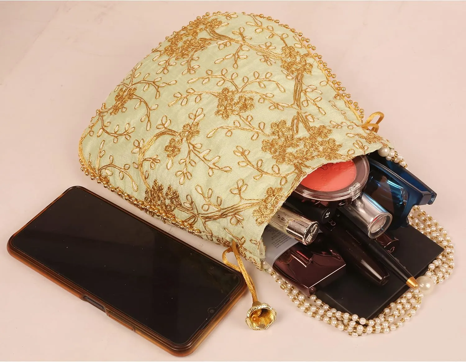 beaded hand embroidered/brocade evening purse handbag vintage party wedding gift for women