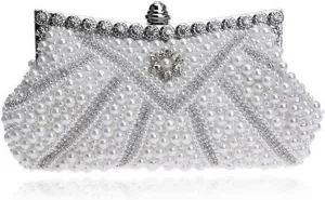 Beaded Women Evening Bags Rhinestones Clutches Handbags with Chain for Wedding Bridal Clutches Evening Dress Bag