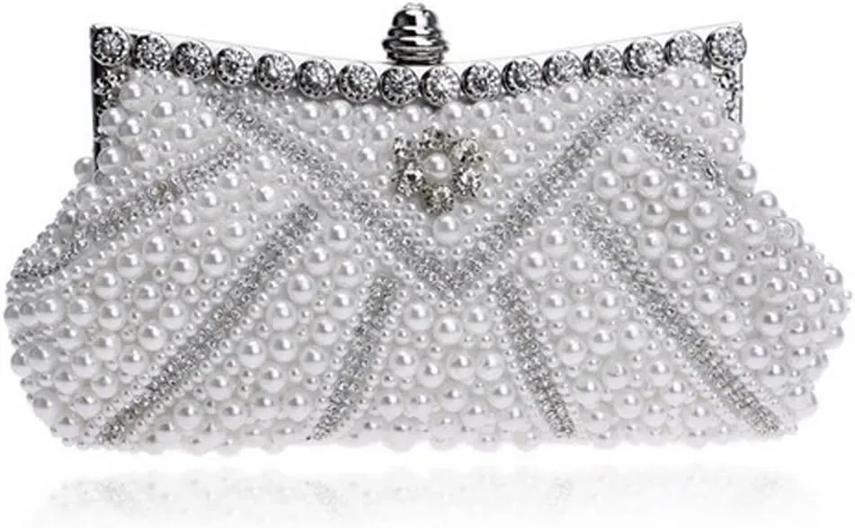 Beaded Women Evening Bags Rhinestones Clutches Handbags with Chain for Wedding Bridal Clutches Evening Dress Bag