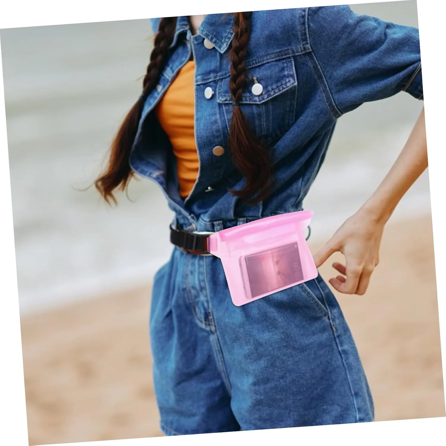 BESPORTBLE Beach Safe Waterproof Phone Case Set 2 Pouches for Swimming Kayaking Boating