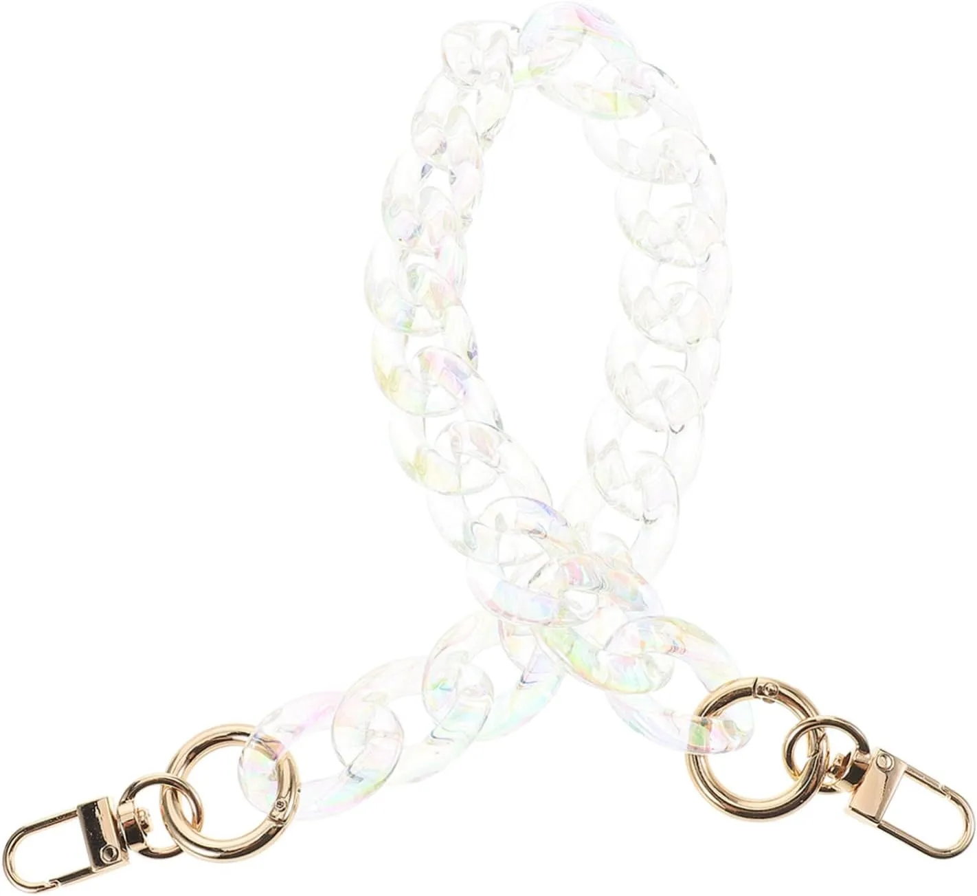 BESPORTBLE Transparent Acrylic Purse Chain Strap Replacement Handle for Handbags and Clutches Bag Accessory for Spring Summer Fashion