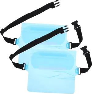 BESPORTBLE Waterproof Phone Pouch Waist 2 Pack Dry Bag Adjustable Strap for Swimming Kayaking Diving Beach Activities