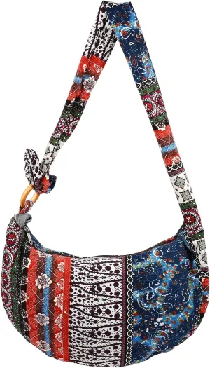 BESTOYARD Thai Hobo Crossbody Bag Shoulder Bag Messenger Bag Hippie Boho Bohemian Purse