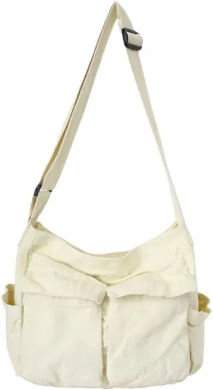 BESTYASH Canvas Messenger Bag Crossbody Shoulder Bag Outdoor Satchel Bag Ladies Shoulder Bag for Women Girl Men