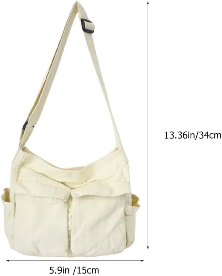 BESTYASH Canvas Messenger Bag Crossbody Shoulder Bag Outdoor Satchel Bag Ladies Shoulder Bag for Women Girl Men