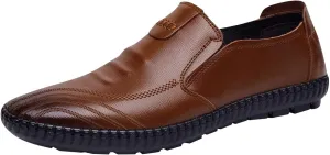 Black Dress Shoes for Men Classical Style Leather Shoes for Men Slip On PU Leather Low Rubber Black Slip On Dress Shoes
