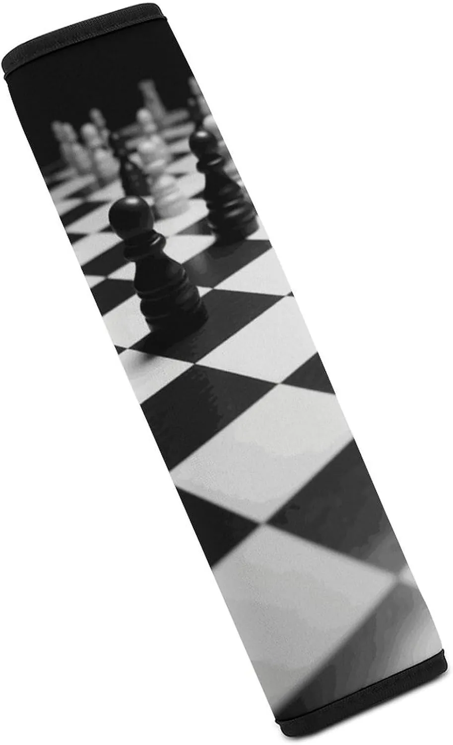 Black White Chess Checkerboard Auto Seat Belt Cover 1PCS Universal Car Seat Belt Shoulder Protector Pad, Protect Your Shoulders and Neck for Car Seat Belt, Shoulder Bag, Backpack