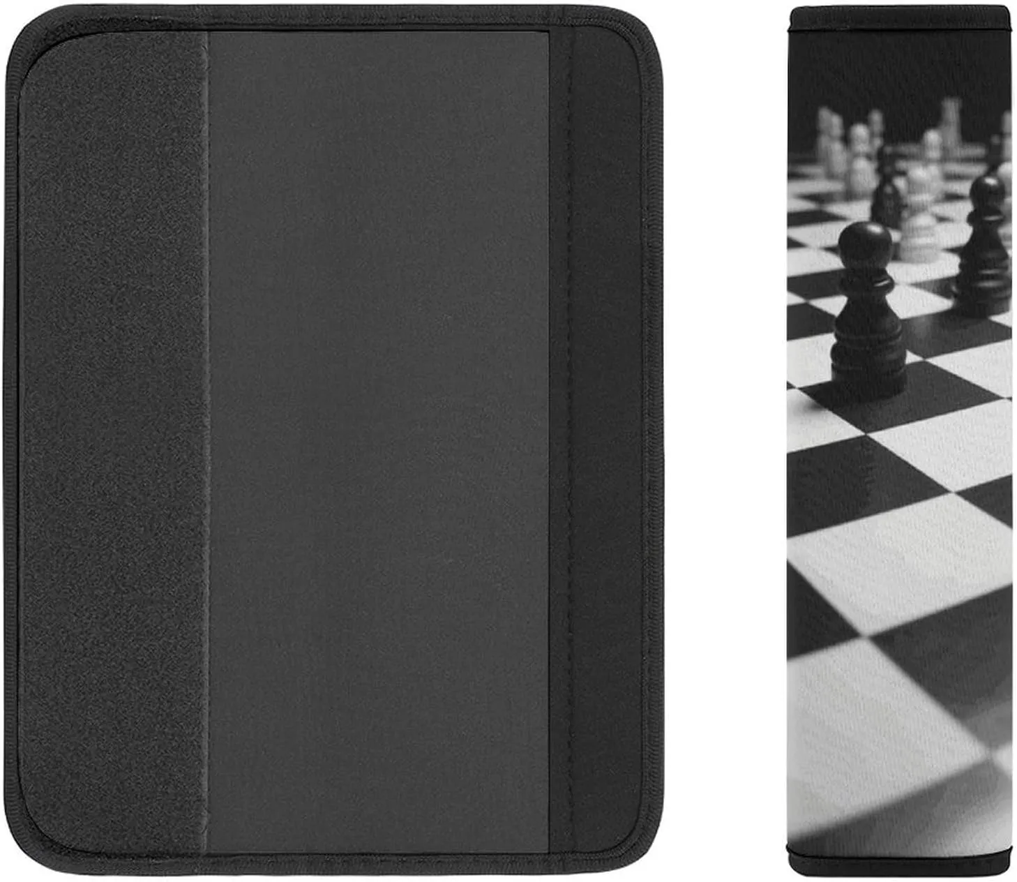 Black White Chess Checkerboard Auto Seat Belt Cover 1PCS Universal Car Seat Belt Shoulder Protector Pad, Protect Your Shoulders and Neck for Car Seat Belt, Shoulder Bag, Backpack