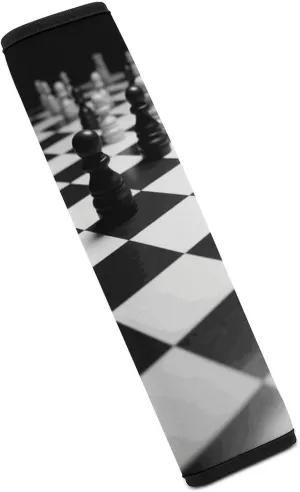 Black White Chess Checkerboard Auto Seat Belt Cover 1PCS Universal Car Seat Belt Shoulder Protector Pad, Protect Your Shoulders and Neck for Car Seat Belt, Shoulder Bag, Backpack
