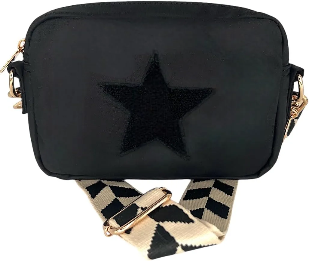 BLOC Bags Crossbody Bags for Women Purse Designer Shoulder Handbag with Zippers, Internal Zipper Pocket, and Wide Strap