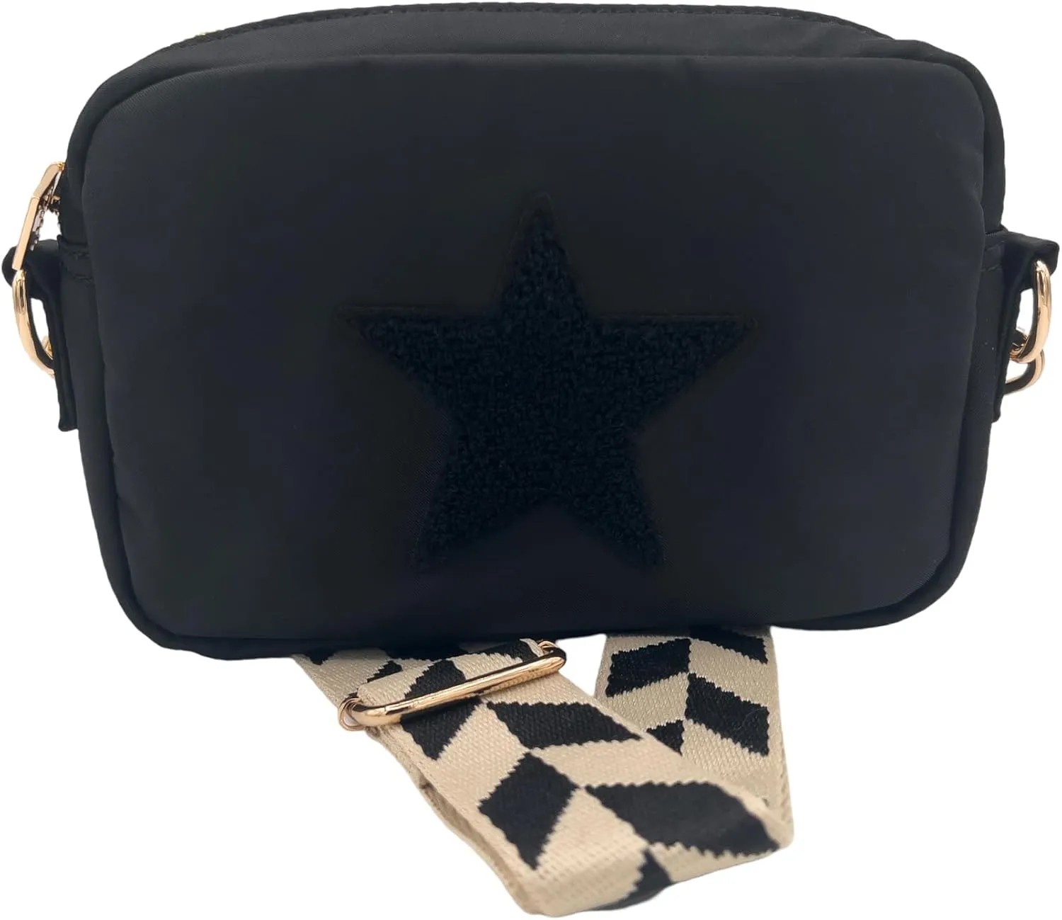 BLOC Bags Crossbody Bags for Women Purse Designer Shoulder Handbag with Zippers, Internal Zipper Pocket, and Wide Strap