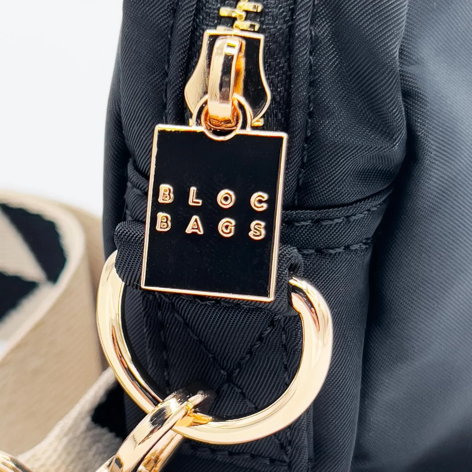 BLOC Bags Crossbody Bags for Women Purse Designer Shoulder Handbag with Zippers, Internal Zipper Pocket, and Wide Strap