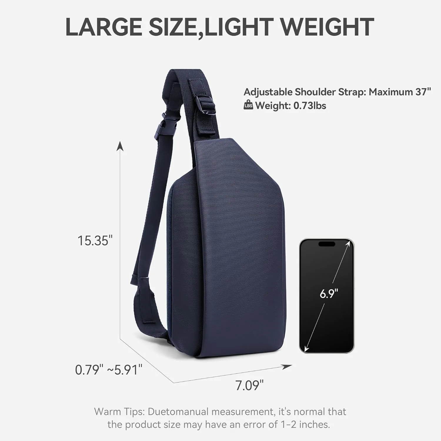 BOSTANTEN Sling Bag for Women Crossbody Bag Travel Cross Body Purse Large Fanny Waist Pack Water-Resistant